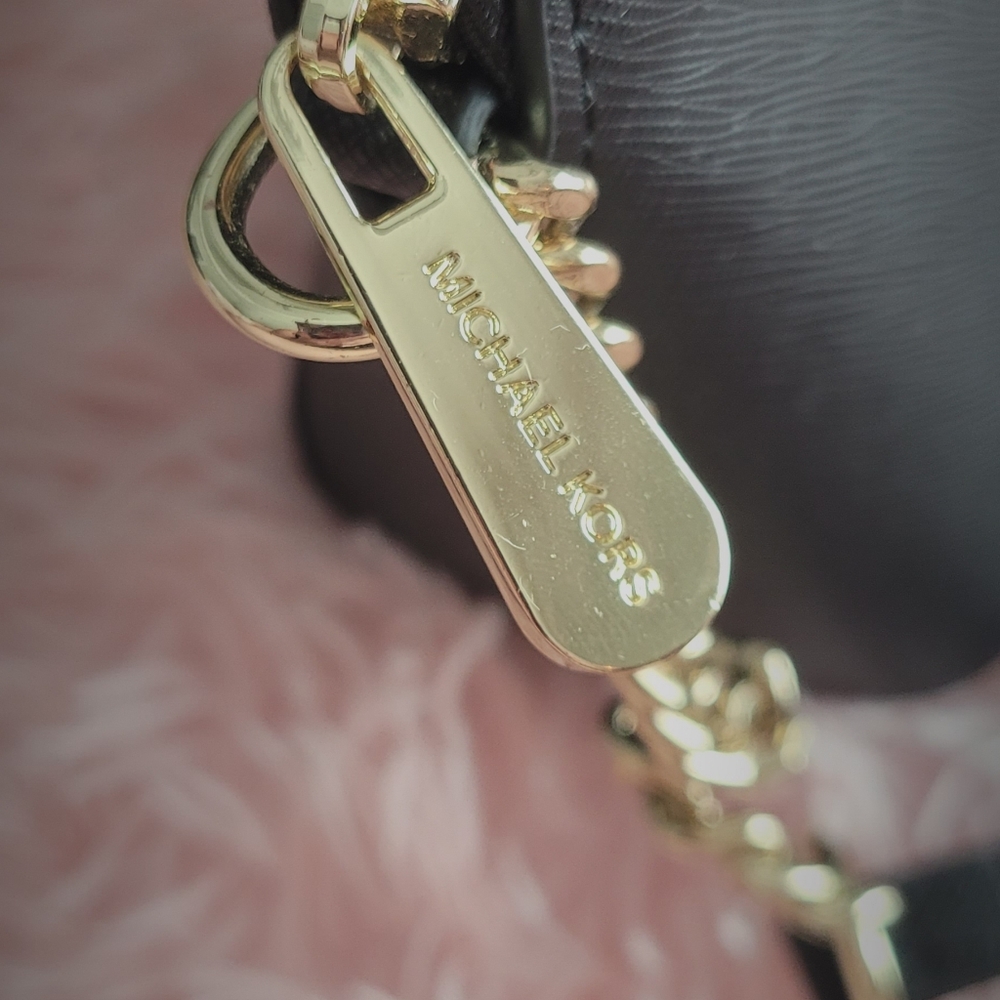 Michael Kors Black Crossbody Bag with Gold Heart Accents - Picture 5 of 10